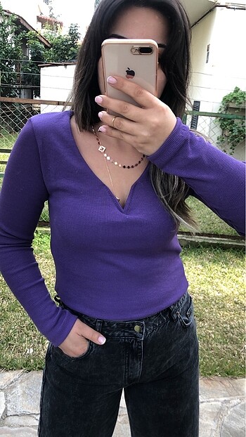 Kaşkorse armut yaka bluz