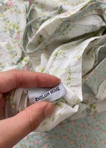 Açık yeşil Çiçek Desenli Nevresim ve Çarşaf Takımı - Görsel 5