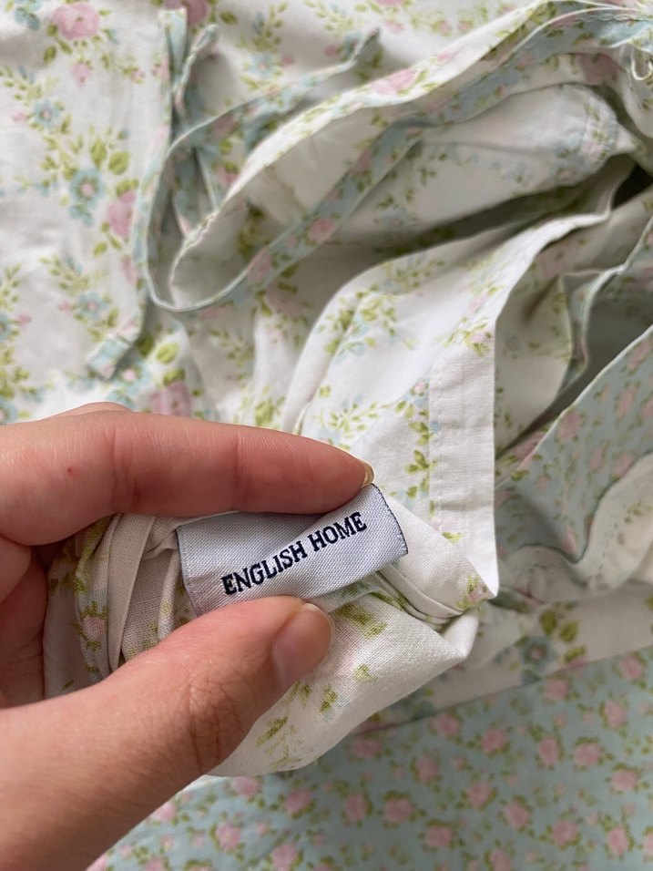 Açık yeşil Çiçek Desenli Nevresim ve Çarşaf Takımı - Görsel 5