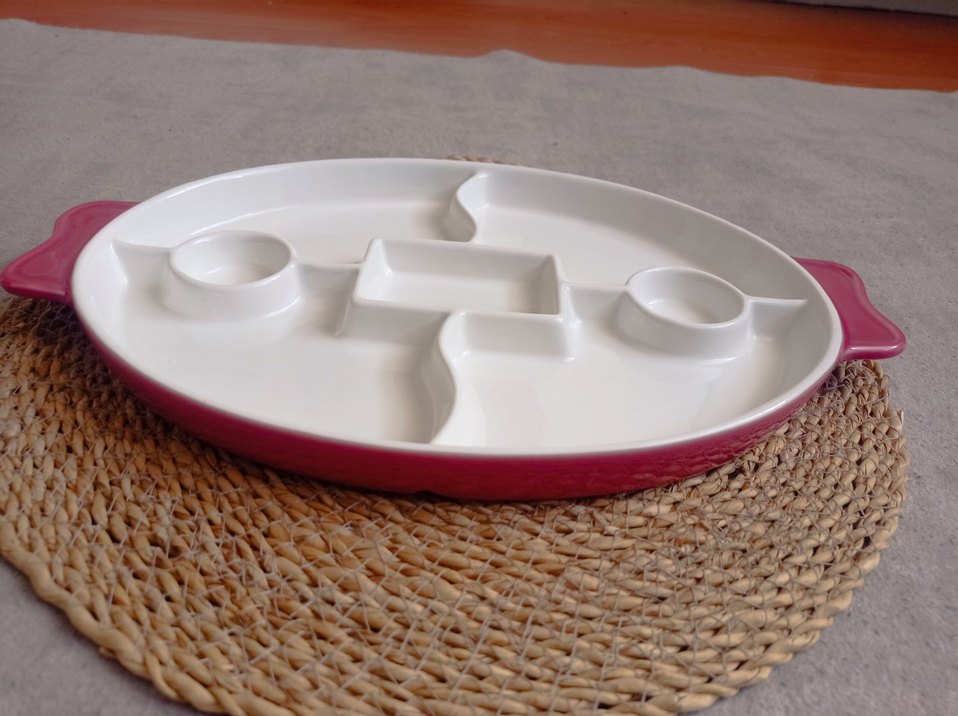 Çocuklar için kırmızı kahvaltı tabağı seti - Görsel 2