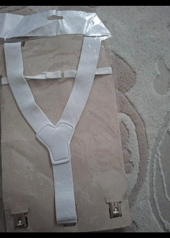 Çocuk Beyaz Kemer ve Papyon Seti - Görsel 2