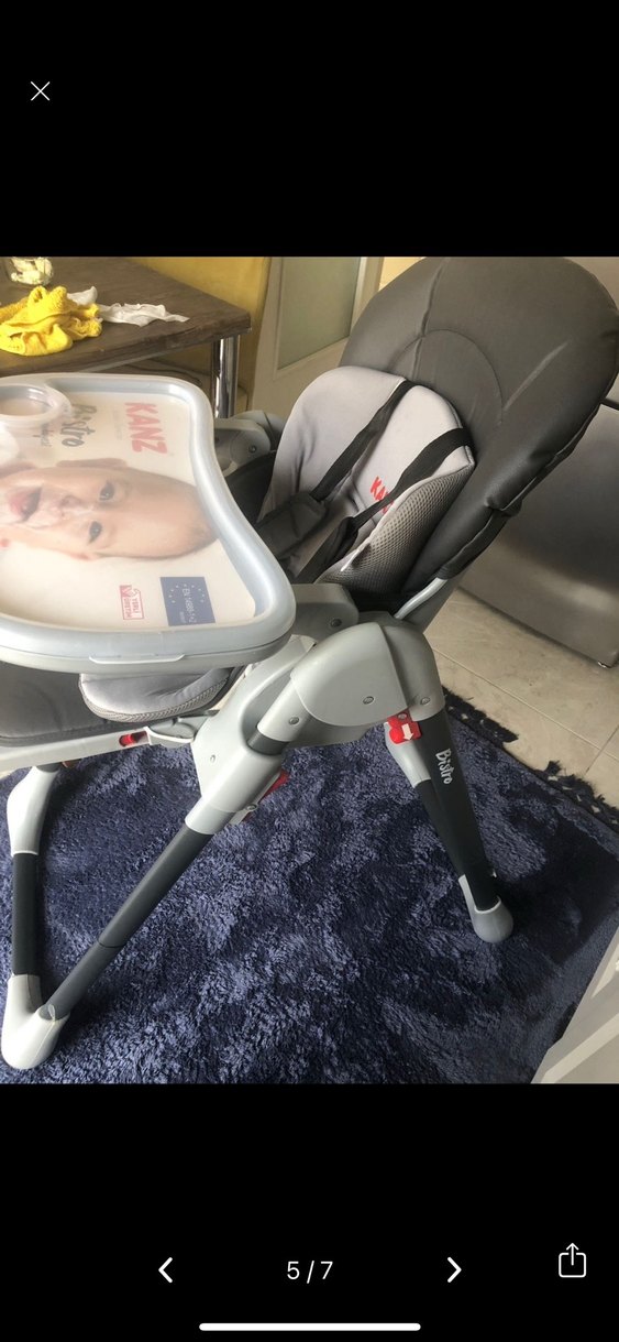 Gri Kanz Bebek Mama Sandalyesi - Görsel 4