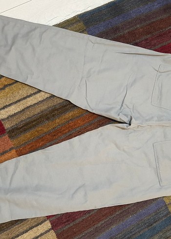 Gri Kadın Pamuklu Rahat Kesim Pantolon - Görsel 3