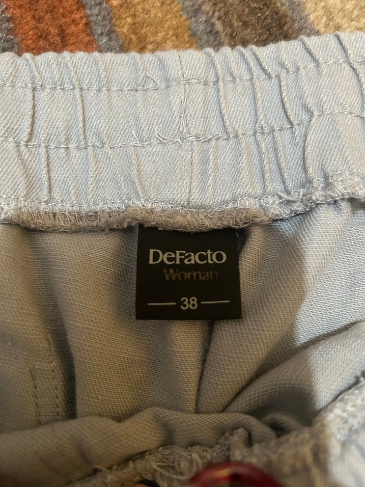 Gri Kadın Pamuklu Rahat Kesim Pantolon - Görsel 2