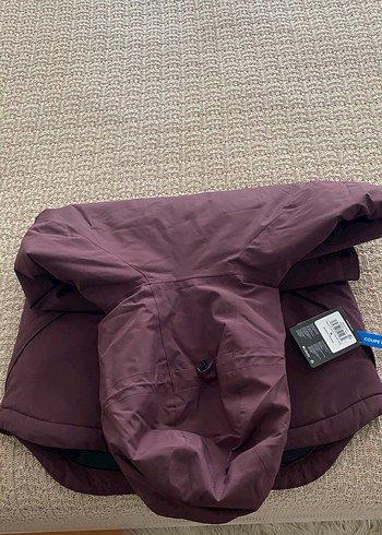 Bordo Kapüşonlu Fermuarlı Kadın Ceket - Görsel 2