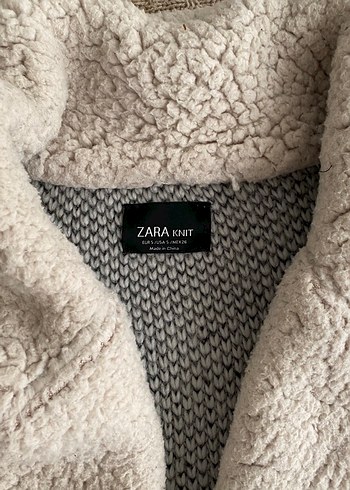 Gri Örgü Yün Kadın Midi Kaban - Görsel 2