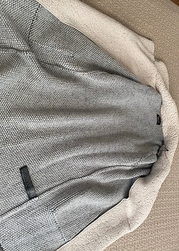 Gri Örgü Yün Kadın Midi Kaban - Görsel 5