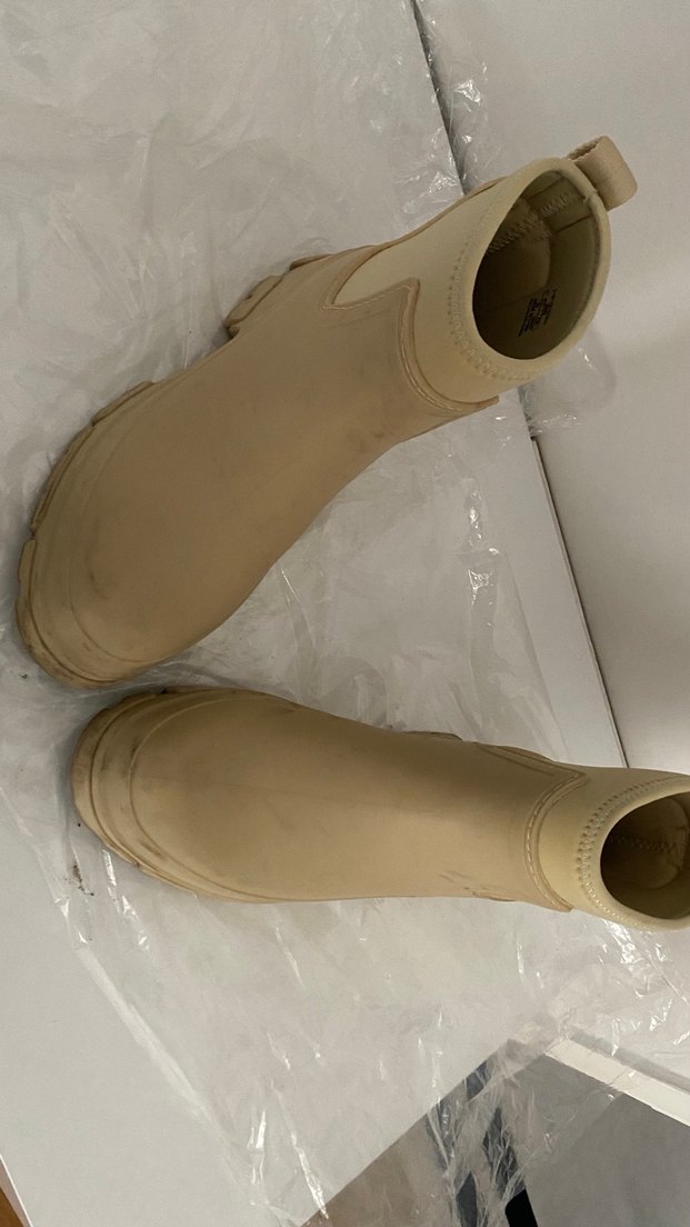 Bej Kadın Platform Topuklu Lastik Bot orjinal - Görsel 3