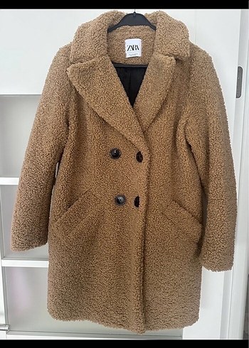 Düğmeli Kahverengi Midi Kaban - Görsel 2