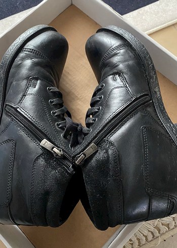 Siyah Deri Erkek Goth Botları - Görsel 4