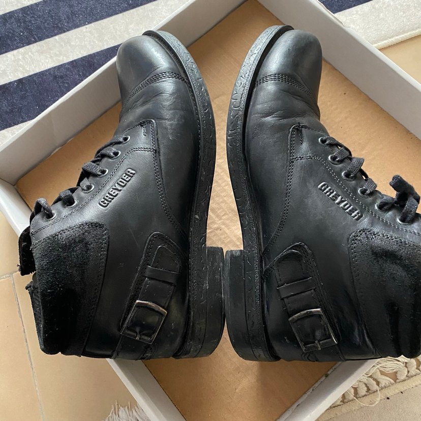 Siyah Deri Erkek Goth Botları - Görsel 3