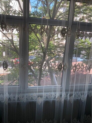 Beden beyaz Renk Tül sık pileli deildir