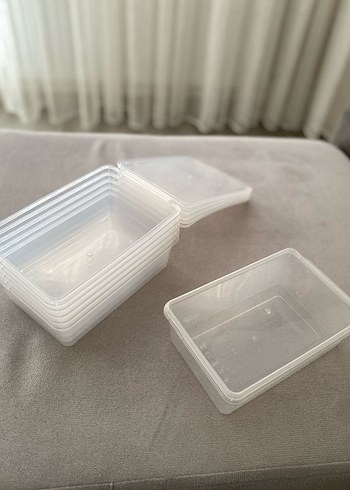 Plastik Saklama Kabı 1 litre 6 tane
