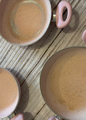 Pastel Bej Renkli Tencere Seti - Görsel 2