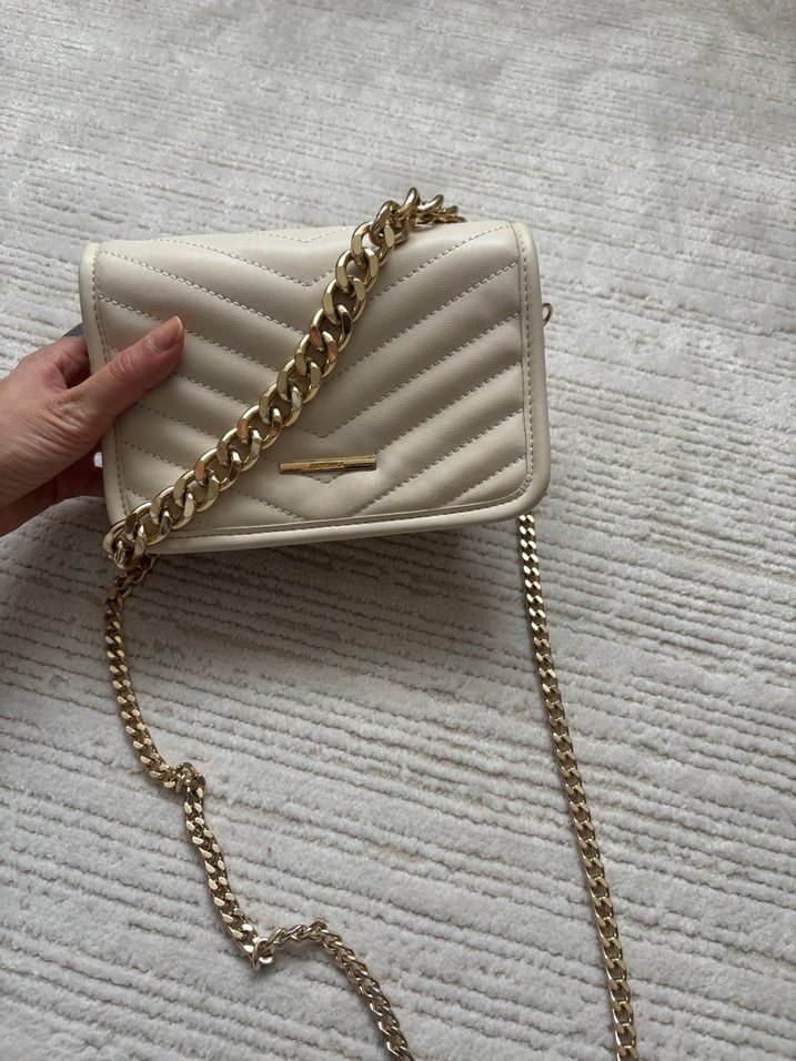 Bershka Bej Deri Zincir Detaylı Kadın Çanta - Görsel 2