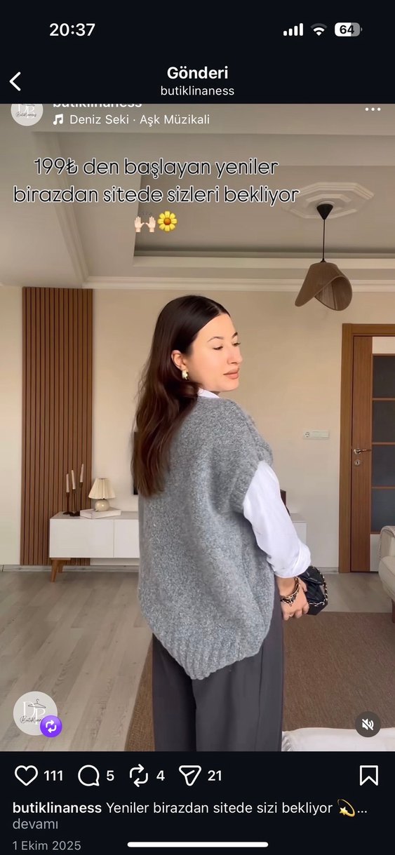 Gri Yün Kadın süveter - Görsel 2