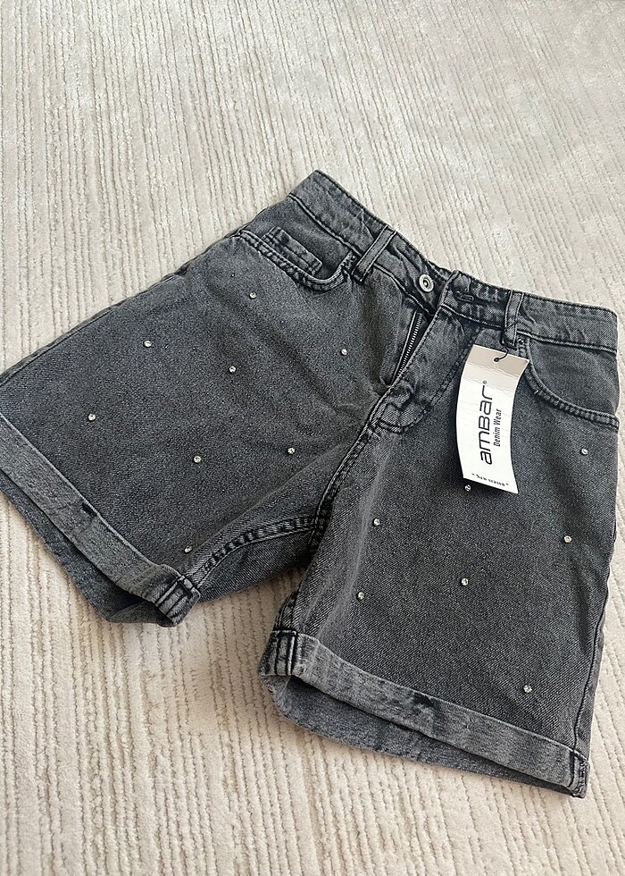 Taşlı şort - Görsel 2