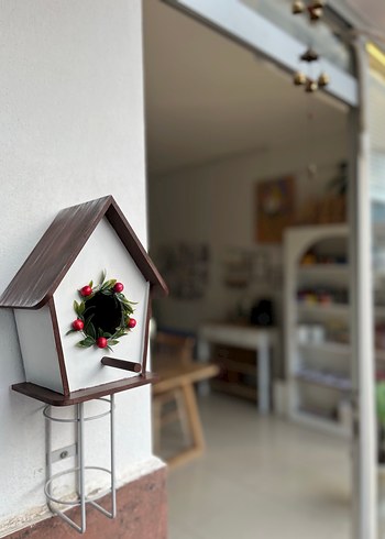 Hobby Life Ahşap Dekoratif Kuş Evi Beyaz