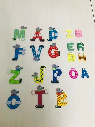 Mıknatıslı Ahşap Harfler