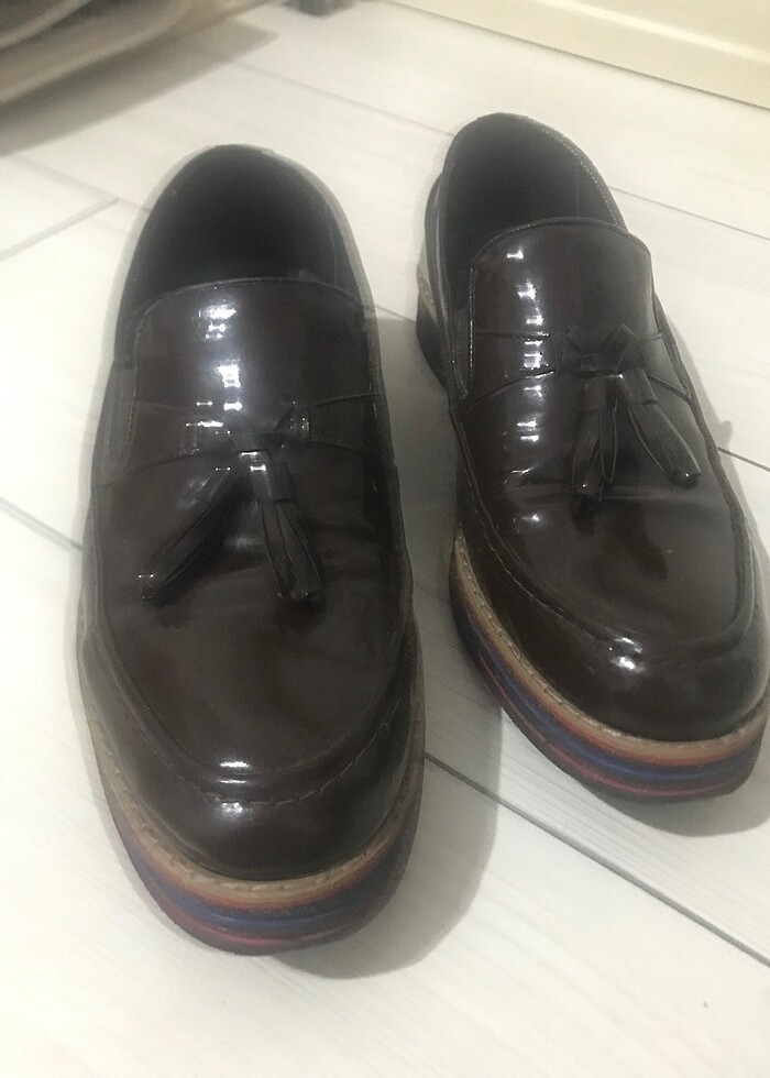 Erkek Rugan Püsküllü Ayakkabı - Görsel 2