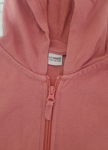 11-12 Yaş Beden pembe Renk Kapüşonlu kız çocuk sweatshirt