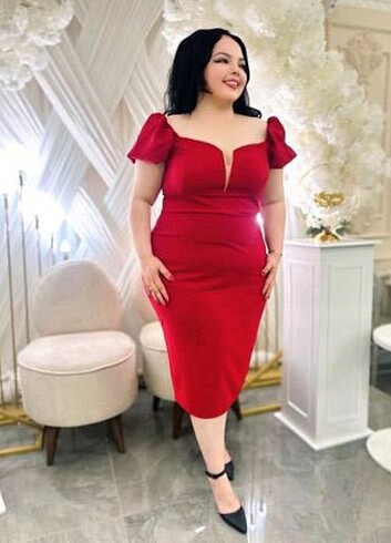 48 Beden Trendyol curve elbise abiye
