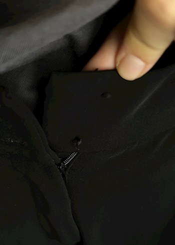 38 Beden siyah Renk Kadın Siyah Pilili Kumaş Pantolon