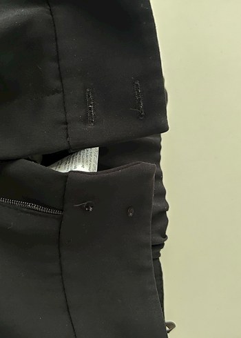38 Beden Kadın Siyah Pilili Kumaş Pantolon