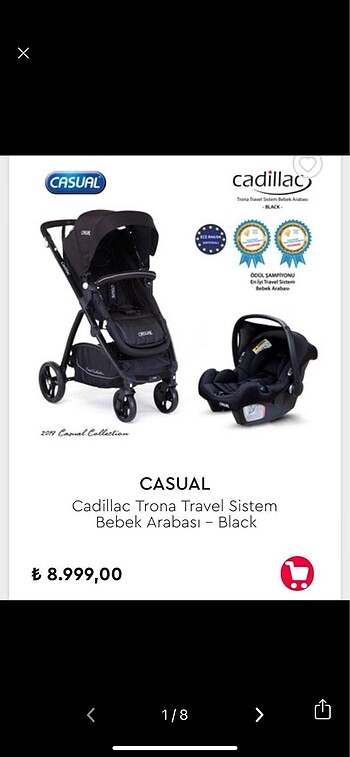 Casual marka ödüllü bebek arabası