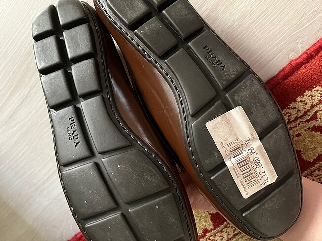 39 Beden kahverengi Renk Prada loafer