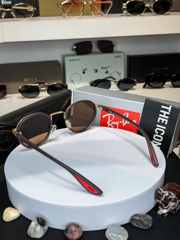Ray-Ban Kahverengi Parlak Erkek Güneş Gözlüğü - Görsel 2