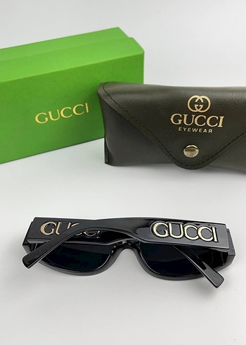 Gucci Siyah Parlak Kadın Güneş Gözlüğü - Görsel 5