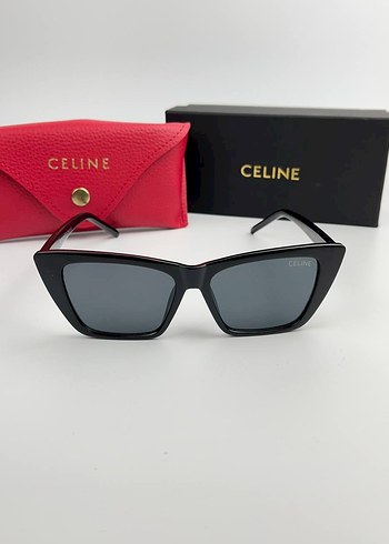 Celine Parlak Siyah Kadın Güneş Gözlüğü - Görsel 3