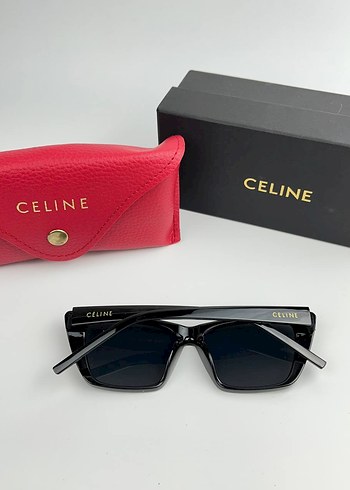 Celine Parlak Siyah Kadın Güneş Gözlüğü - Görsel 4
