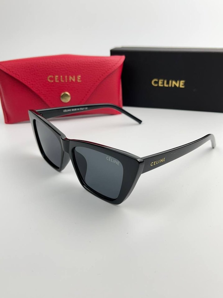 Celine Parlak Siyah Kadın Güneş Gözlüğü - Görsel 2