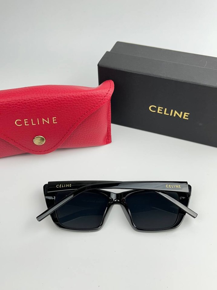 Celine Parlak Siyah Kadın Güneş Gözlüğü - Görsel 4