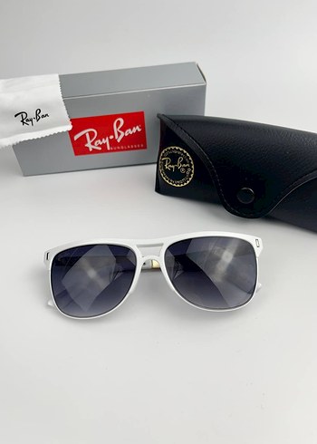 Ray-Ban Beyaz Çerçeveli Gri Camlı Erkek Güneş Gözlüğü - Görsel 2