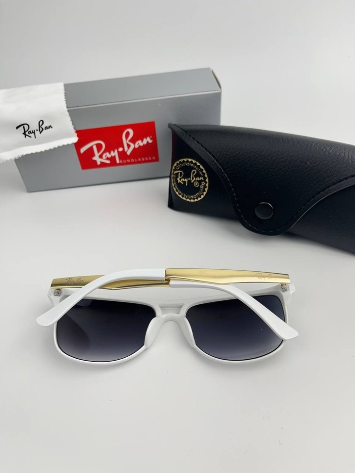Ray-Ban Beyaz Çerçeveli Gri Camlı Erkek Güneş Gözlüğü - Görsel 3