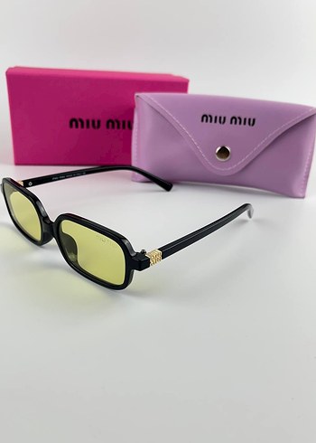  Beden sarı Renk Miu Miu Kadın Sarı Transparan Gözlük