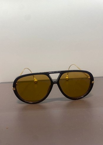 Bottega Veneta Sarı Şeffaf Minimalist erkek Güneş Gözlüğü