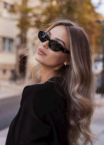 Prada Prada Siyah Parlak Kadın Güneş Gözlüğü