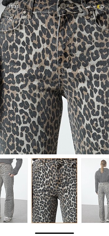 34 Beden çeşitli Renk Leopar jean