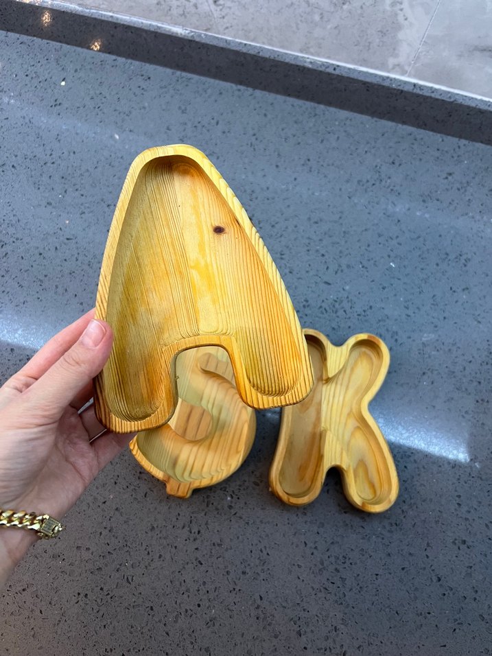 Parlak Sarı Ahşap ASK Harfleri - Görsel 2