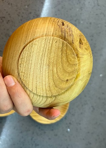 Bej Ahşap Tabak Seti - Görsel 3