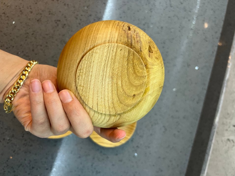 Bej Ahşap Tabak Seti - Görsel 3