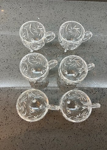 Kristal Görünümlü 3 ayaklı Cam Kupa - Görsel 4