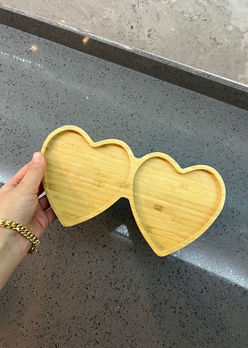 Kalp Şeklinde Çift Bölmeli Tabak - Görsel 2