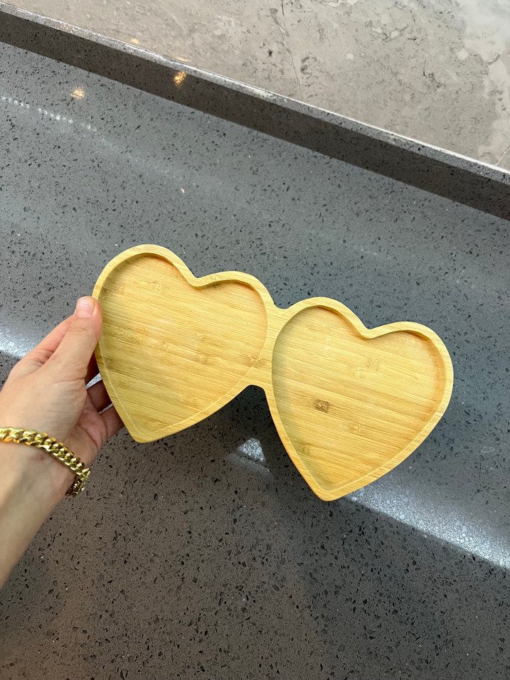 Kalp Şeklinde Çift Bölmeli Tabak - Görsel 2