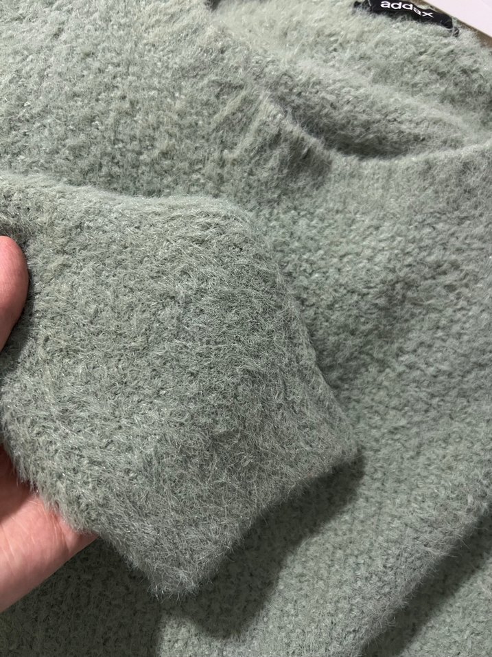 Örgü Mini Yeşil Kadın Kazak - Görsel 3