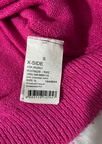 Pembe Triko Kadın Kazak, Uzun Kollu, Fırfırlı - Görsel 5